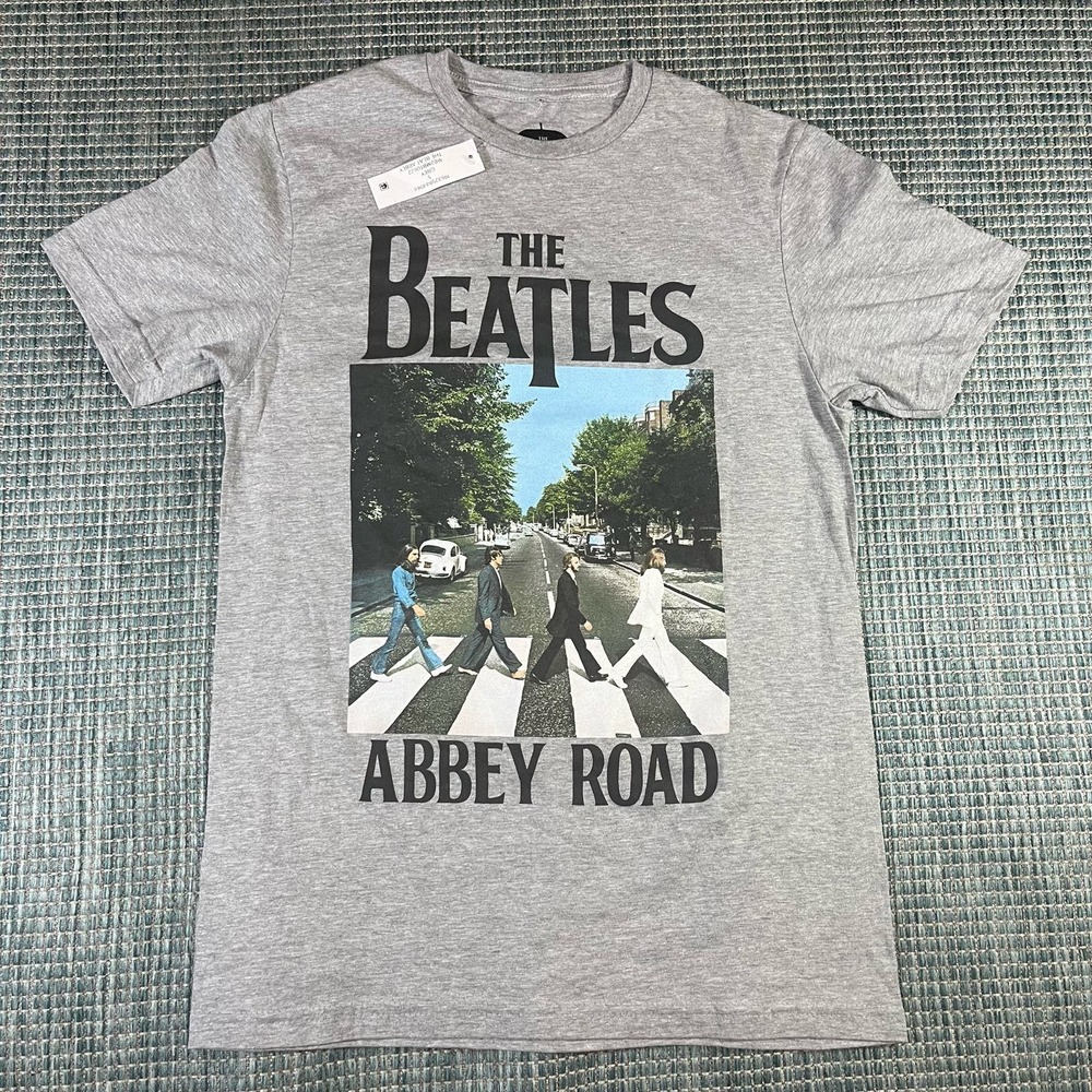 The  Beatles Abbey Road T Shirt Gray Adult Sz S New